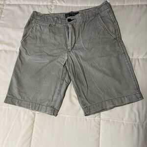 American Eagle Outfitters Men's Light Gray Flat Front Shorts